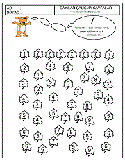 içinde 8 sayısı olanlar boya, 8 sayısı çalışma sayfası